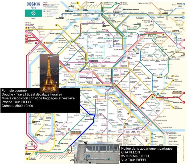 Eiffel Citea Access Dayroom Espace Paris Sans Nuitee Et Chambre Partagee Chatillon Nuitee -- Repos Journee Ou Espace Travail 8-19H Proche Tour Eiffel Ou Usage Bureau A L'Heure En Journee -- Nuitee Chatillon Avenue פריז מראה חיצוני תמונה